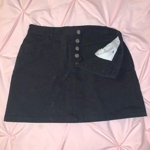 Black Skirt with Silver Buttons